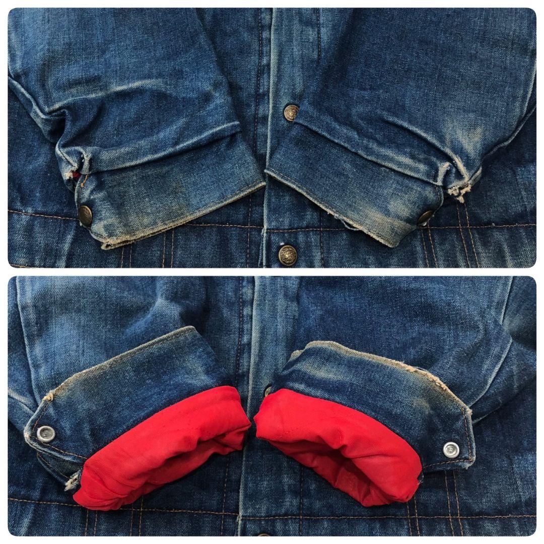 鬼フェード80sUSA製ヴィンテージデニムシェルパジャケット襟コーズショート丈G