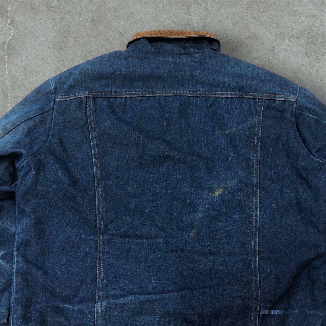 鬼フェード80sUSA製ヴィンテージデニムシェルパジャケット襟コーズショート丈G