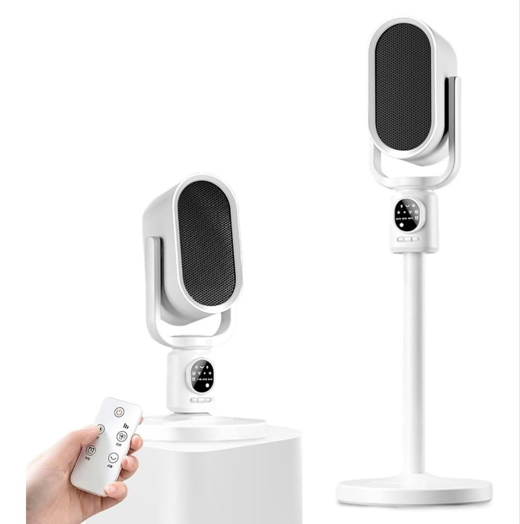 セラミックヒーター 冷暖両用 ファンヒーター リモコン操作 高さ調節可能