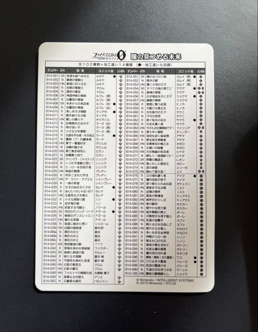 ファイアーエムブレムサイファ FE0 瞳の見つめる未来ブースターパック160枚