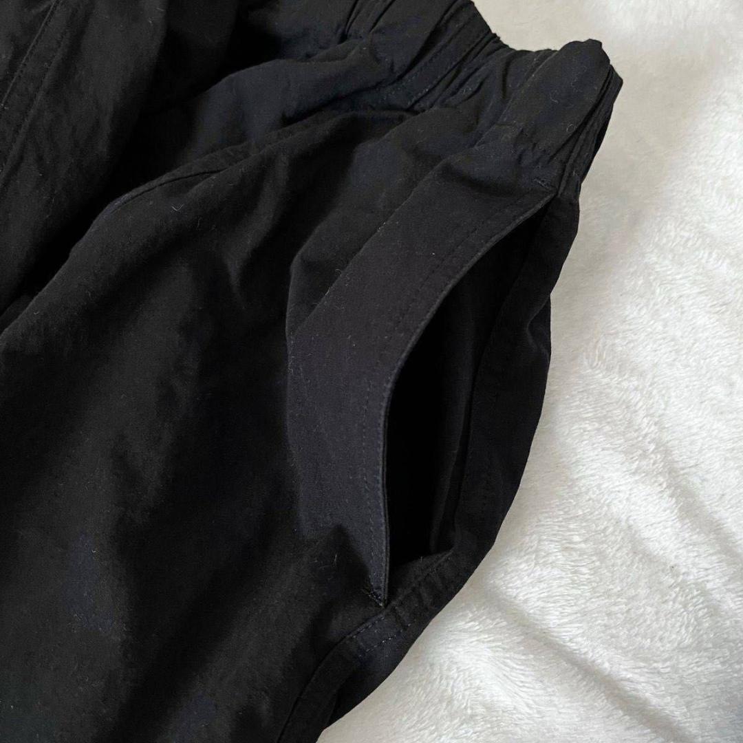 Curensology カレンソロジー　コットンリネンドロストパンツ　ブラック