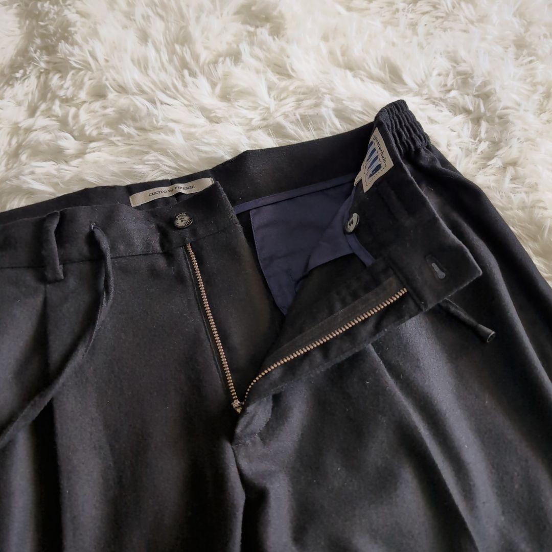 美品 ジャブスアルキヴィオ マサッチョ ウォッシャブル ウール パンツ ブラック