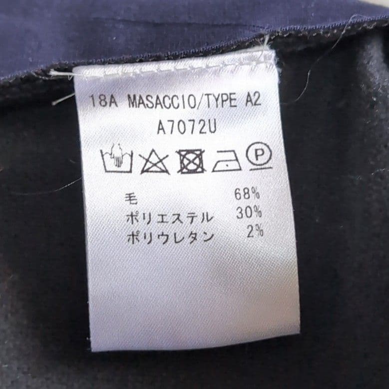 美品 ジャブスアルキヴィオ マサッチョ ウォッシャブル ウール パンツ ブラック