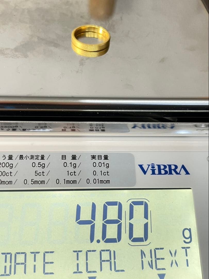 ミーさんK24 純金オーダーリング4.80g指輪　刻印あり ハンドメイド