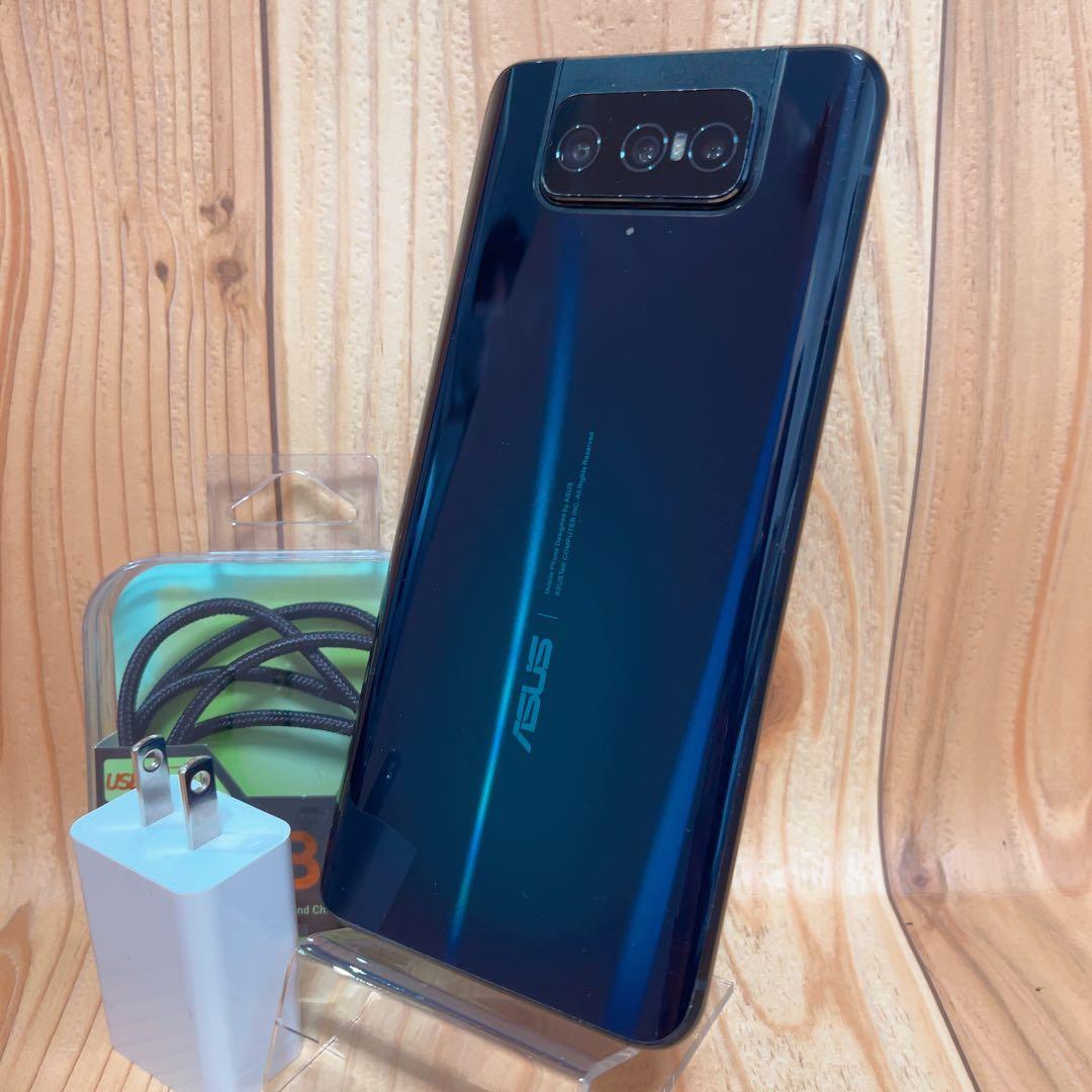 SIMフリー 本体 ZenFone 7 128 GB 066 ブラック 電池良好