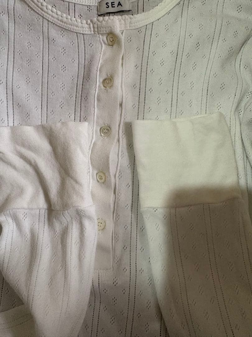 トップス SEA HENLEY NECK L/S TEE