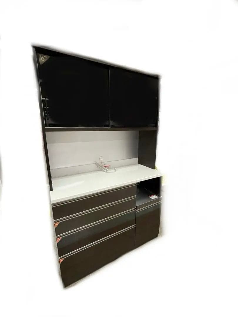 大川家具　木製食器棚 ダークブラウン 幅120cm 送料込み⭐︎激安処分⭐︎