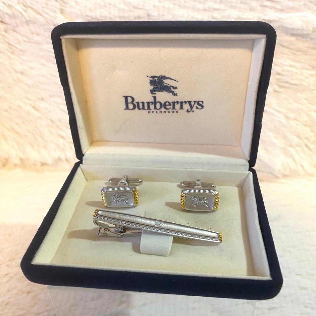 ✨️極美品✨️Burberrys バーバリーズ ヴィンテージカフス&タイバーセット