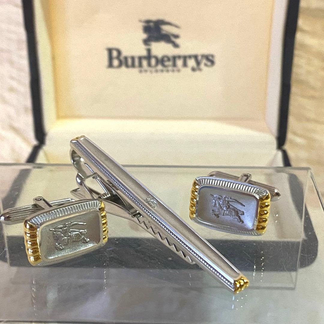 ✨️極美品✨️Burberrys バーバリーズ ヴィンテージカフス&タイバーセット
