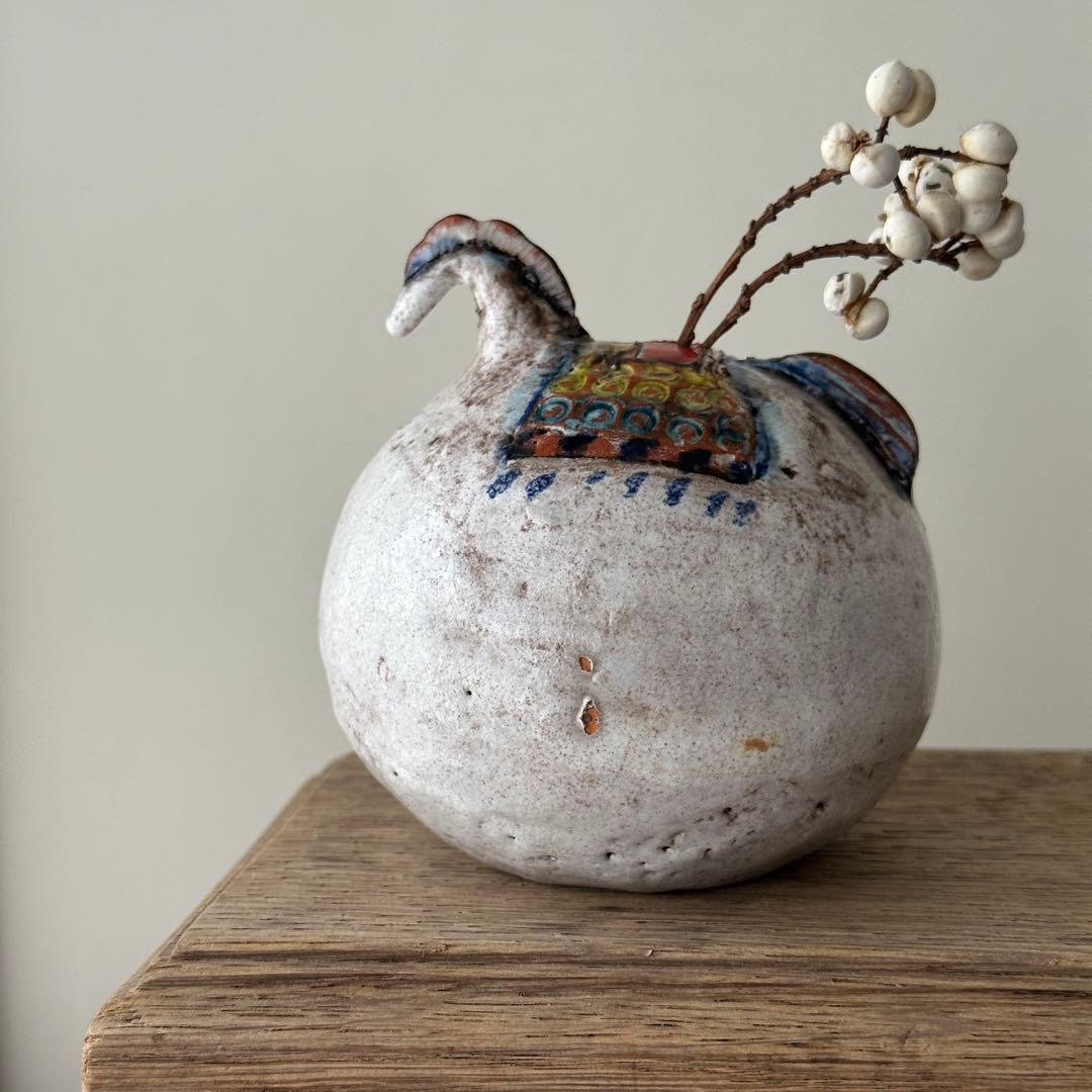 vintage ヴィンテージ 陶器製 馬の花瓶 置物 アンティーク