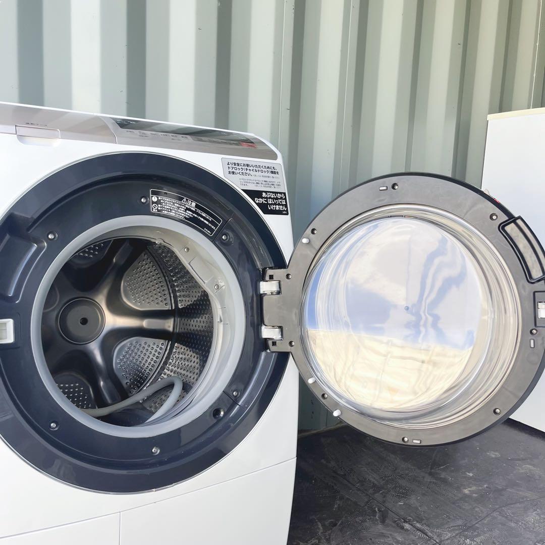 216取付無料！日立熱乾燥搭載！おしゃれホワイトインテリアドラム式洗濯機！