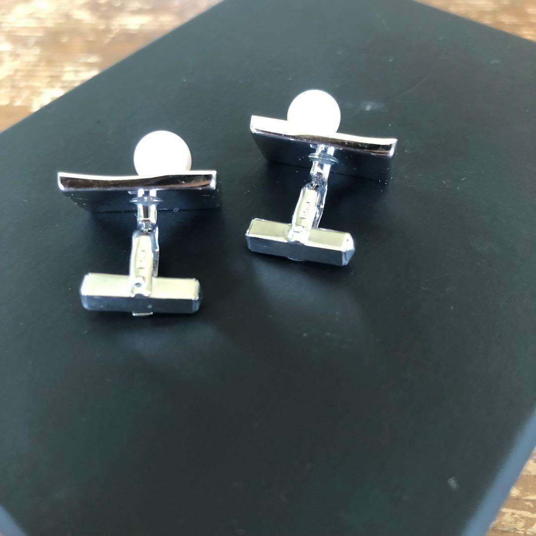 K14WG パール カフス カフリンクス 真珠 スーツ メンズ