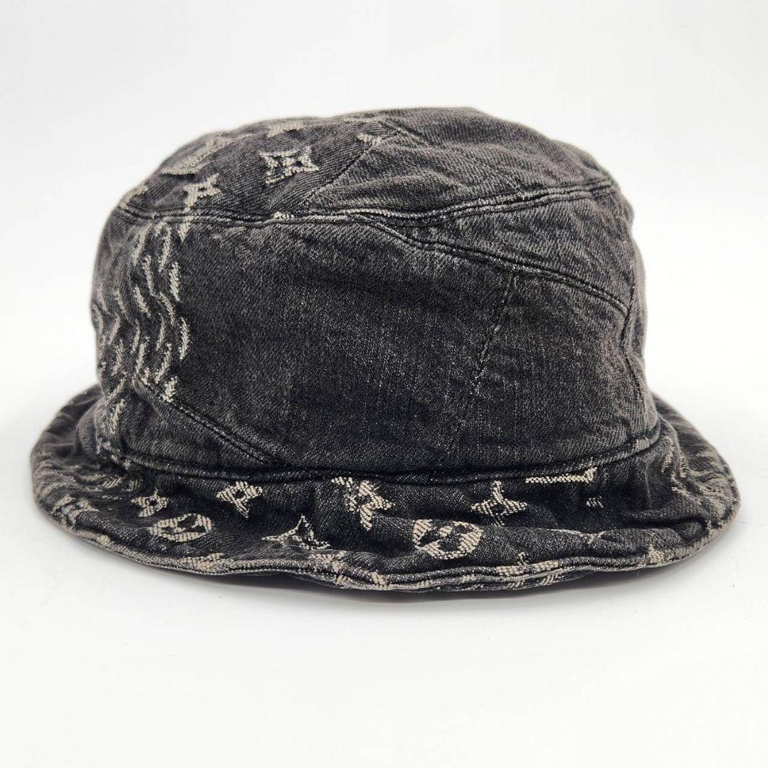 ✨美品✨　ルイヴィトン ボネ・ダミエ　バケットハット　デニム　ブラック　60