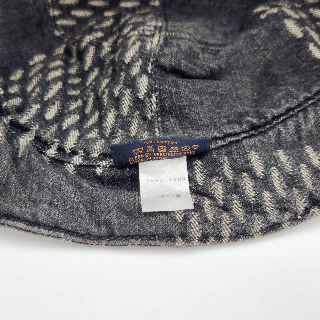 ✨美品✨　ルイヴィトン ボネ・ダミエ　バケットハット　デニム　ブラック　60