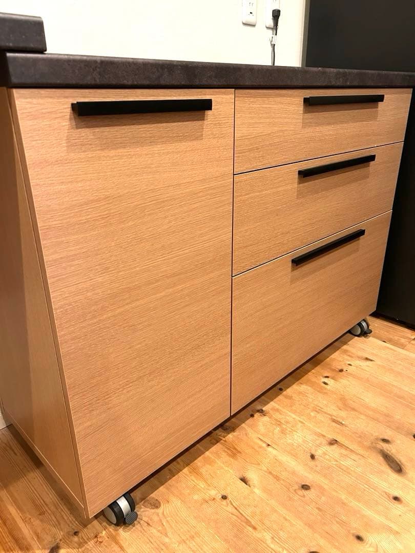 ハト嫁。　美品☆パモウナのエクステンションテーブル付きキッチンカウンター