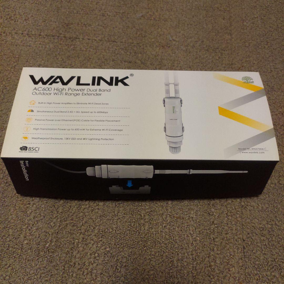 WAVLINK 無線LAN中継機 高出力 2本アンテナ　屋外