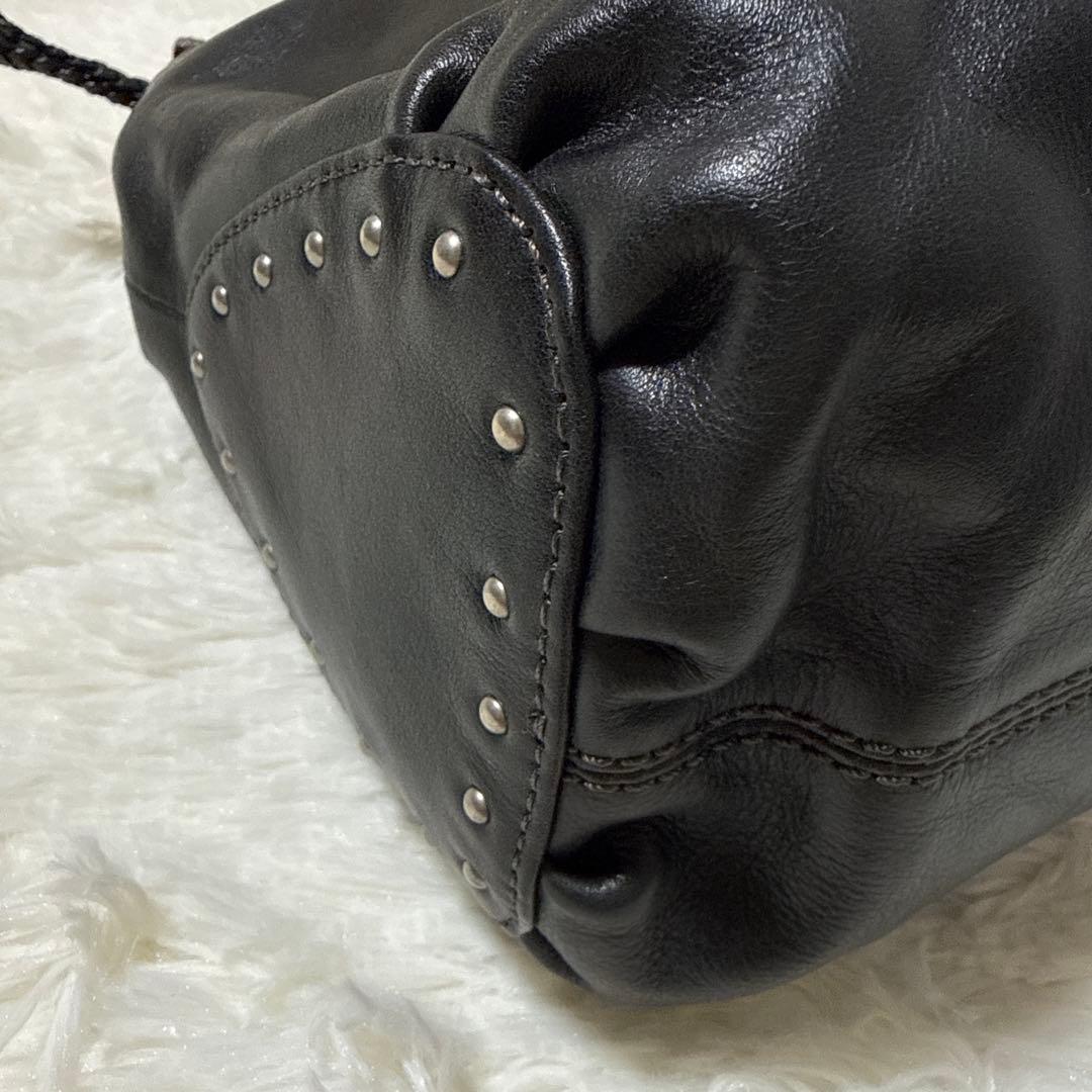 【ANNA SUI 】がま口 バッグ ブラック スタッズ☆美品☆