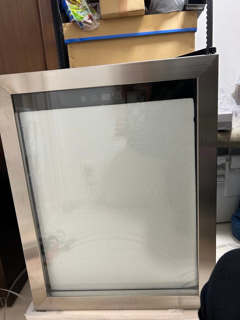 冷蔵庫 48L 小型 コンプレッサー式 透明ガラスドア おしゃれ 静音