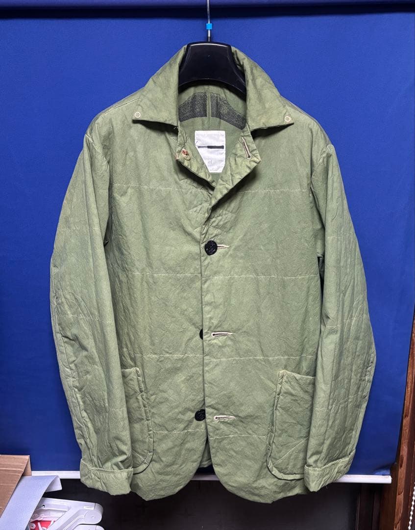 VOO カバーオール グリーン カーキ 厚手　Lサイズ相当