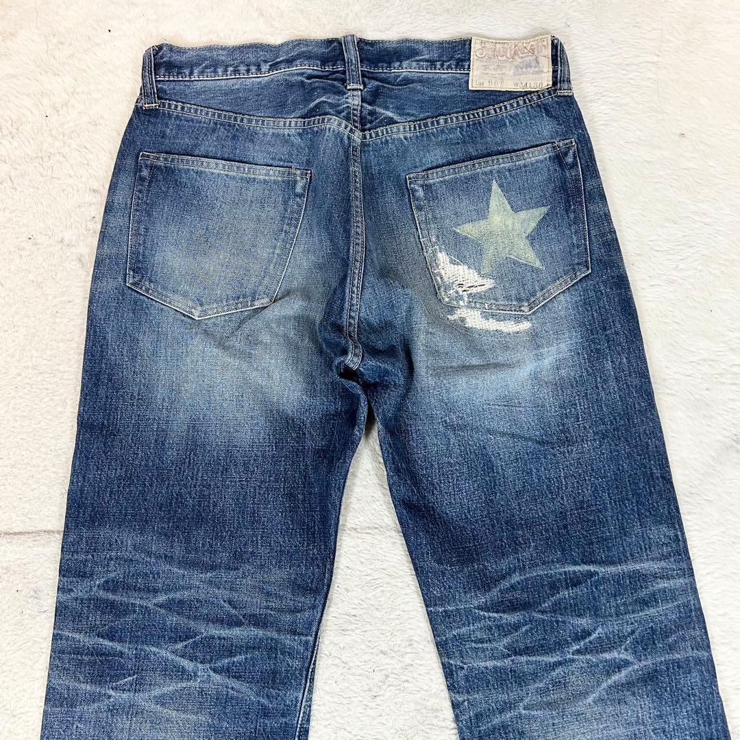 希少❗️SUGAR CANE Lot901 ダメージデニム　赤耳　W34 L30