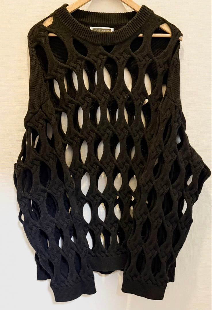 MAISON SPECIAL メッシュ　ケーブル　ニット　セーター　良好