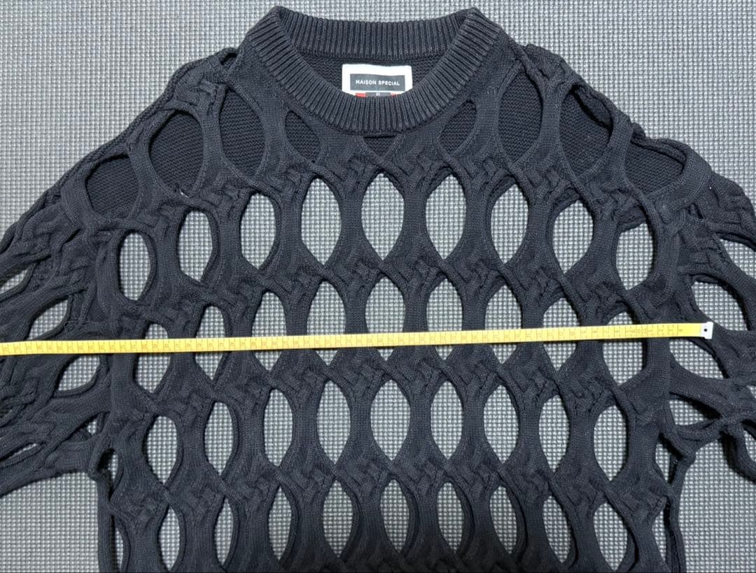 MAISON SPECIAL メッシュ　ケーブル　ニット　セーター　良好
