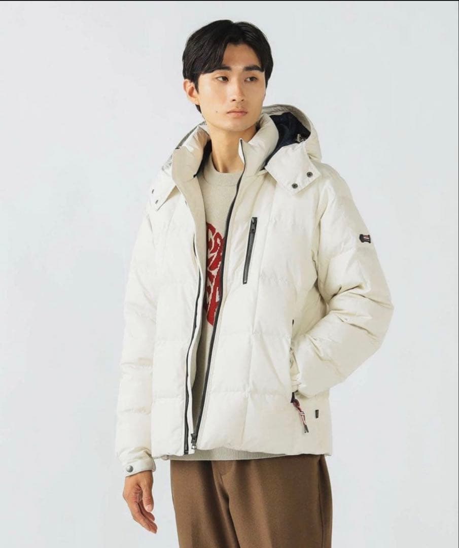 BEAMS メンズダウンジャケット　Lサイズ　ホワイト　【美品】