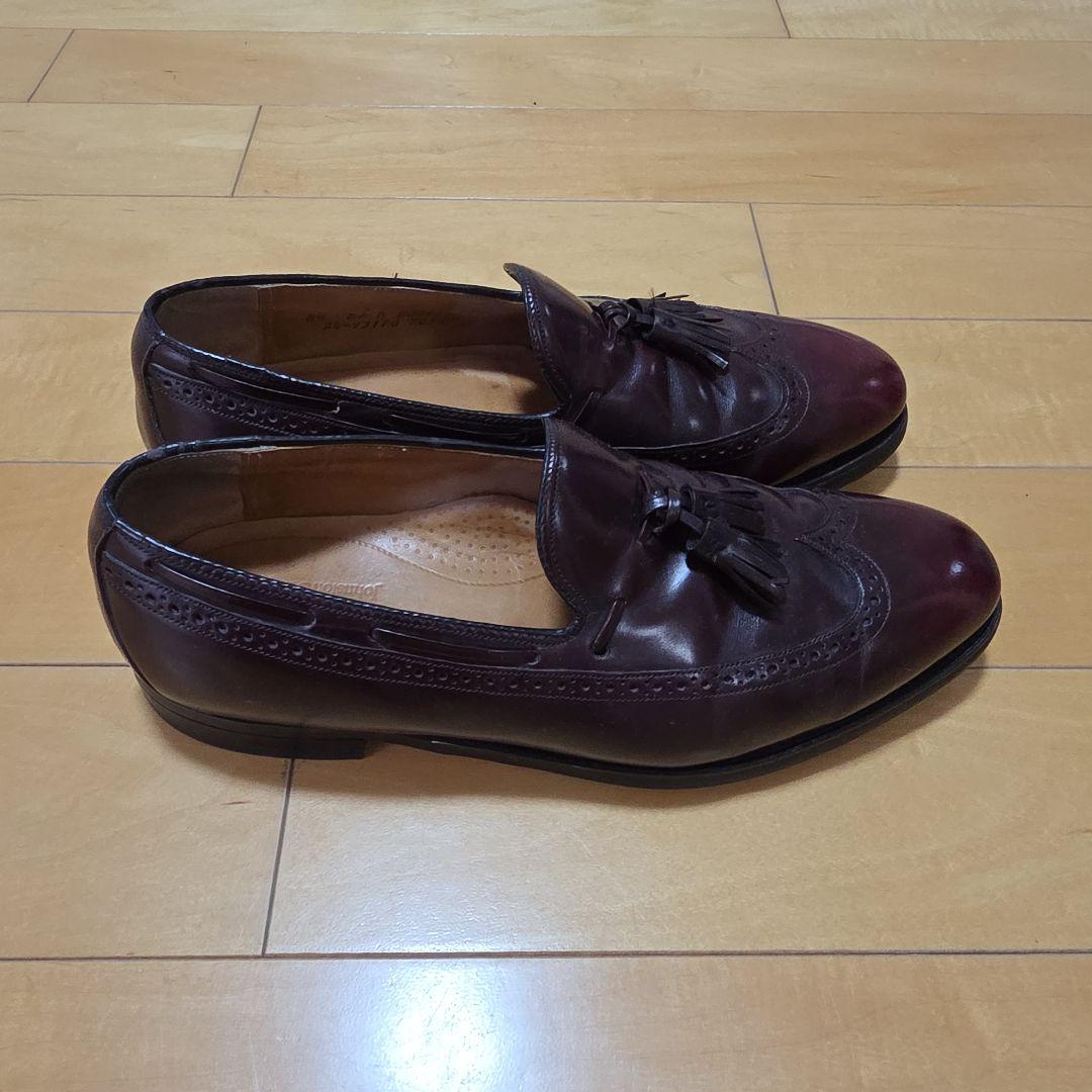 ジョンストン&マーフィー　ローファー　バーガンディ