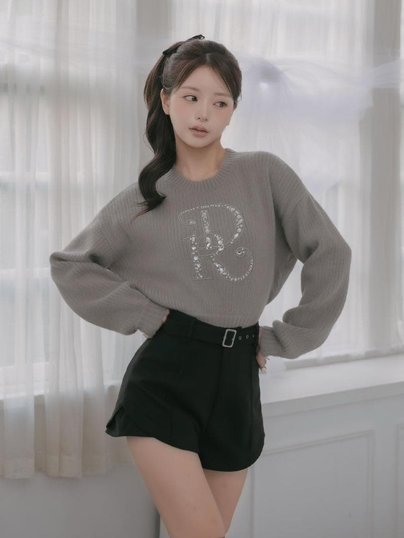 M 完売 新品 Darich サイドスリットハイウエストショートパンツ ブラック