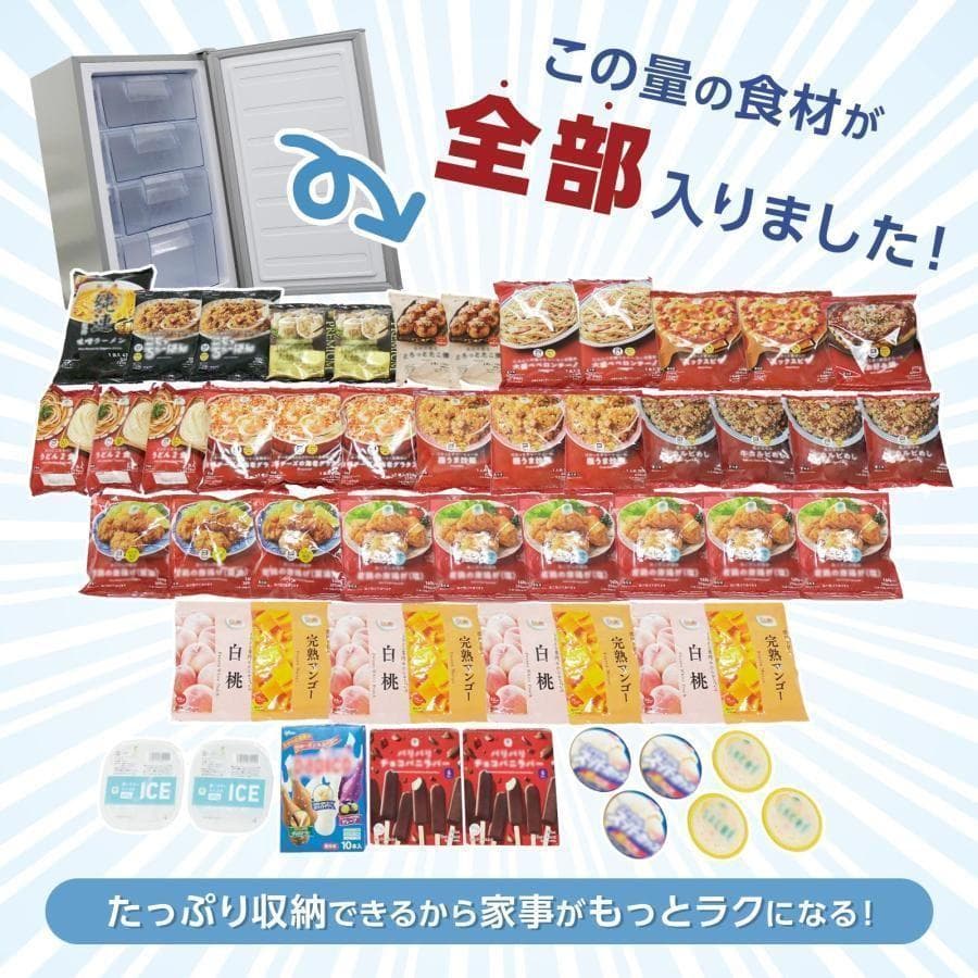 冷凍庫 60L 省エネ　R2318 家庭用冷凍庫 セカンド冷凍庫 冷凍ストッカー