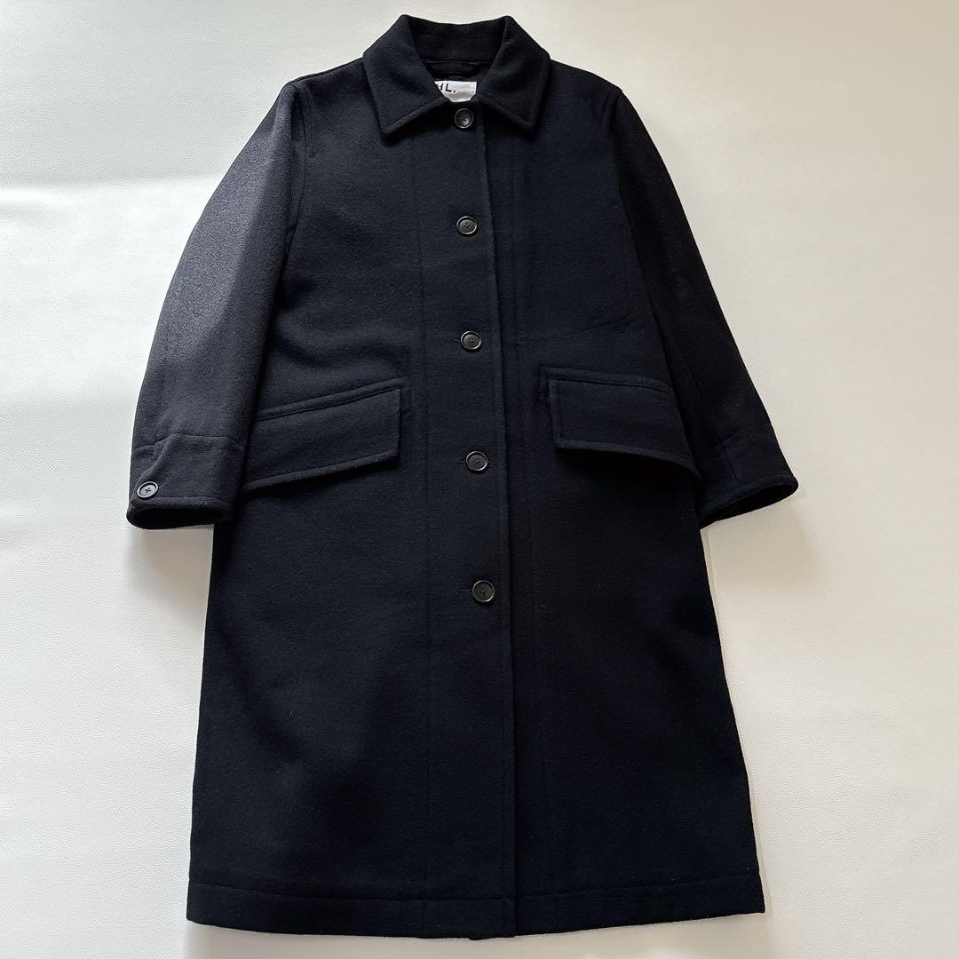 定価5.5万✨MHL. ロング BASIC WOOL MELTON COAT 紺