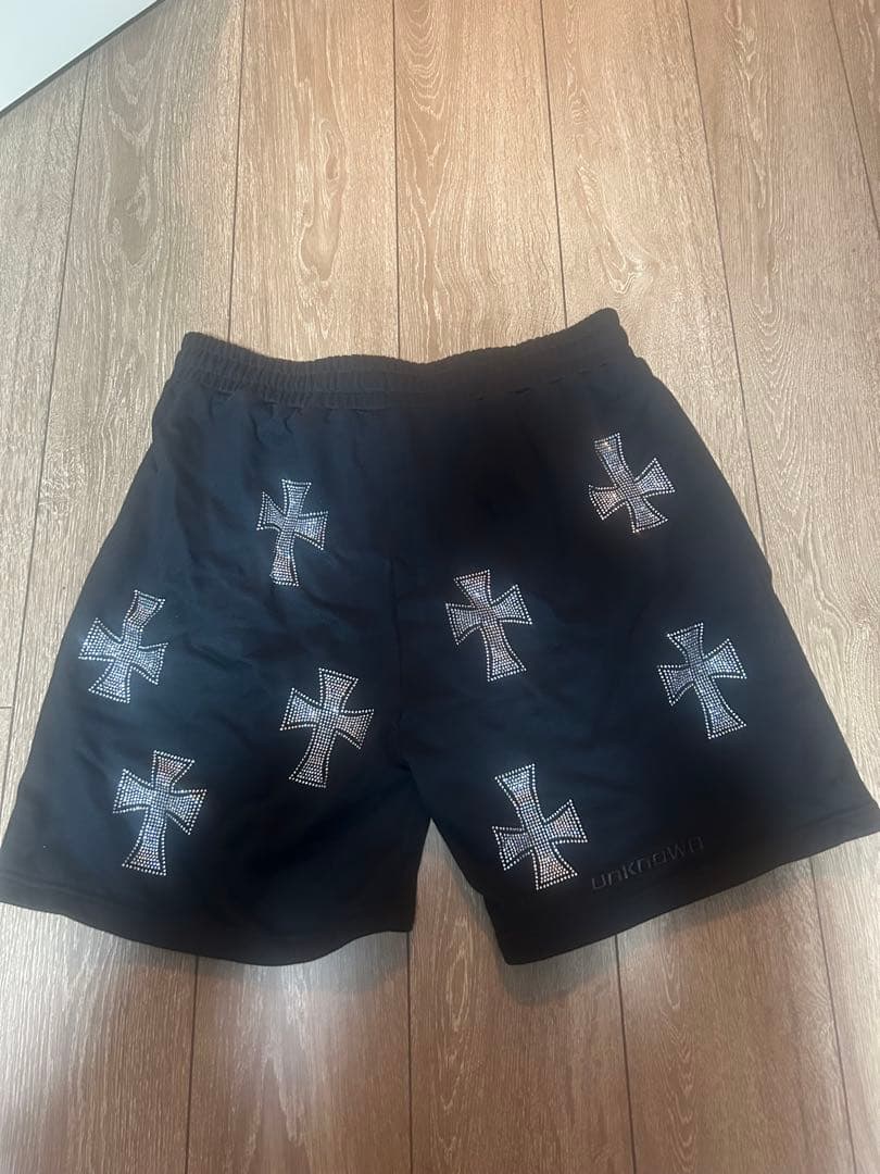 パンツ UNKNOWN LONDON RHINESTONE SHORTS