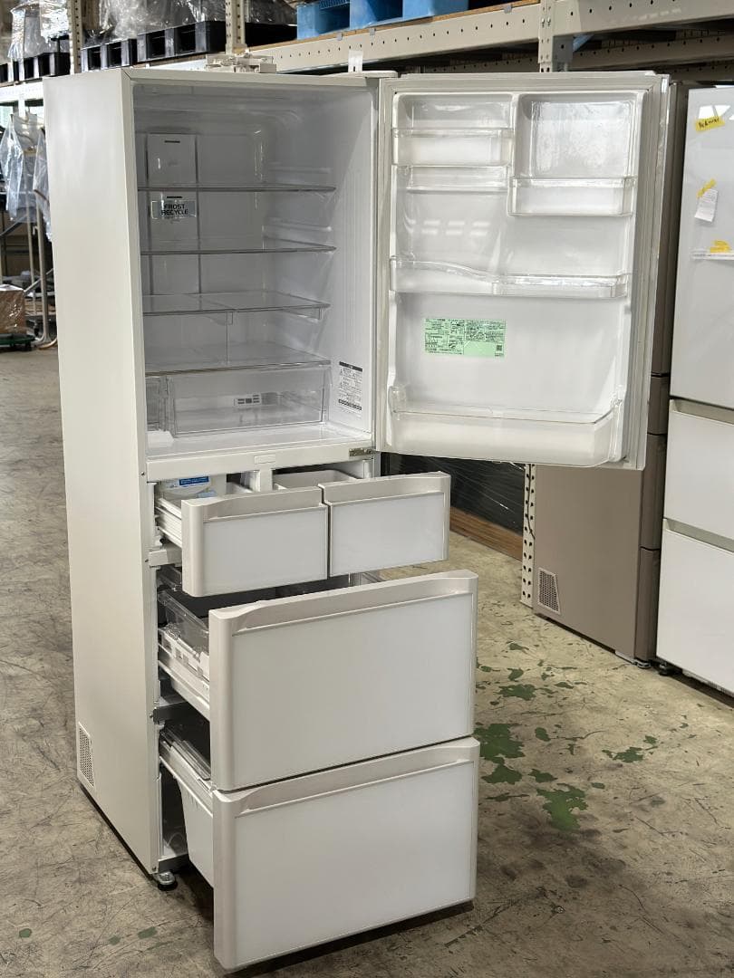 日立 5ドア冷蔵庫 401L R-S40K-XW 右開き 2020年製