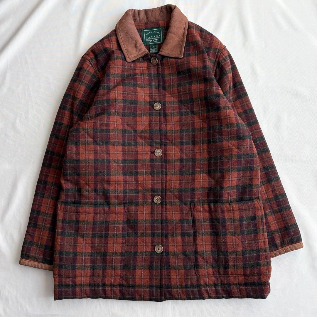 Lauren Ralph Lauren チェック ウールキルティングカバーオール