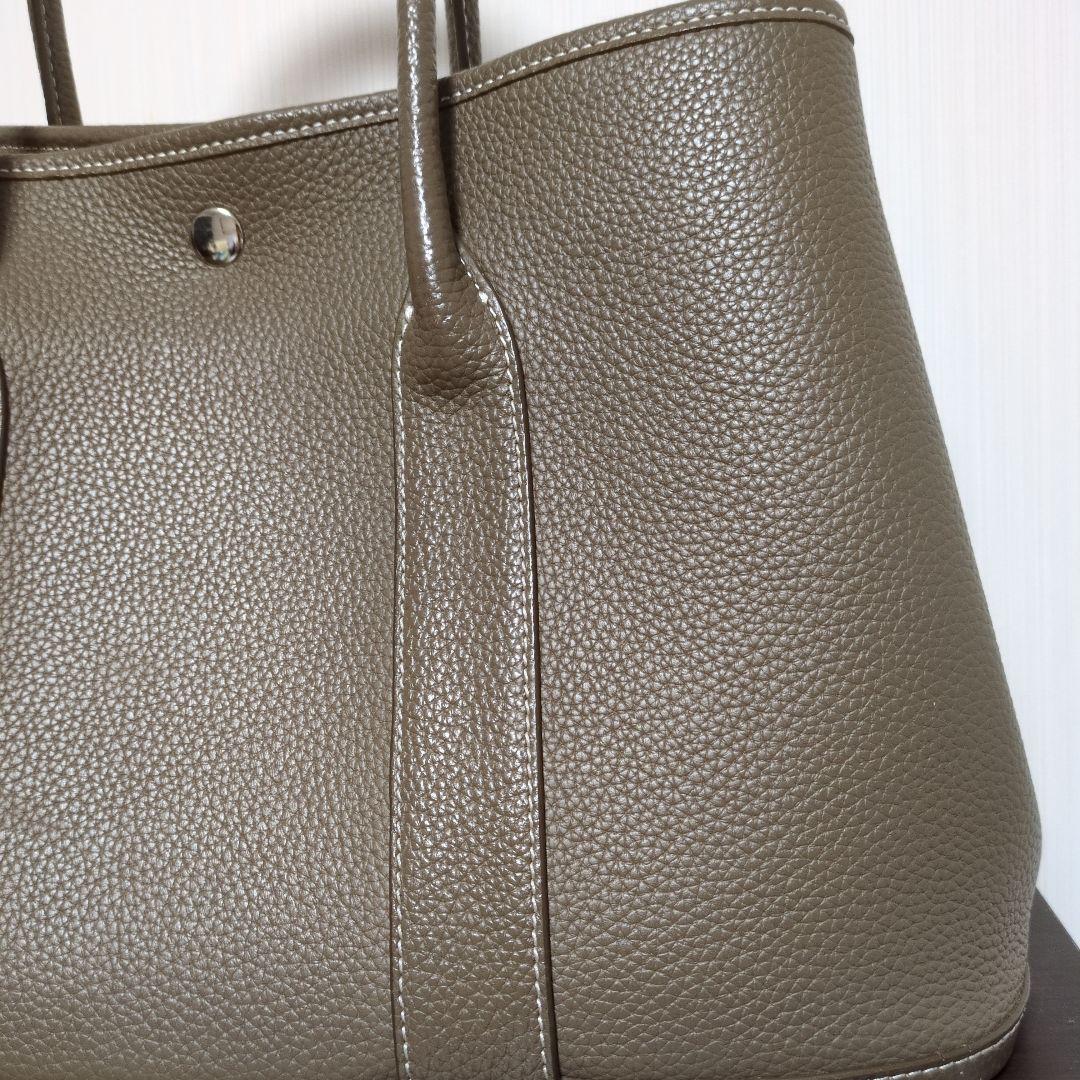 シボ革 レザー バッグ 大 ポーチ付き