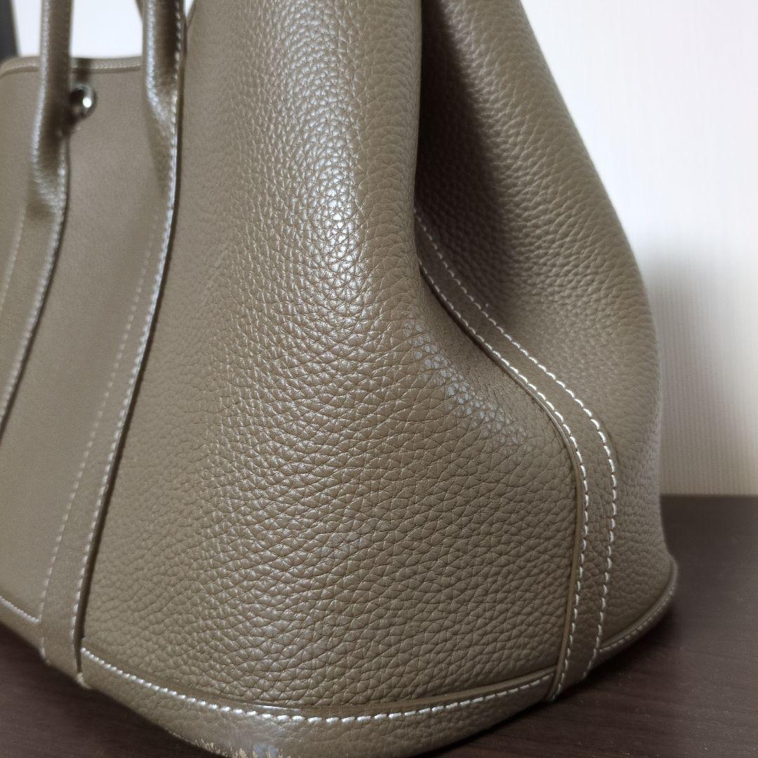 シボ革 レザー バッグ 大 ポーチ付き