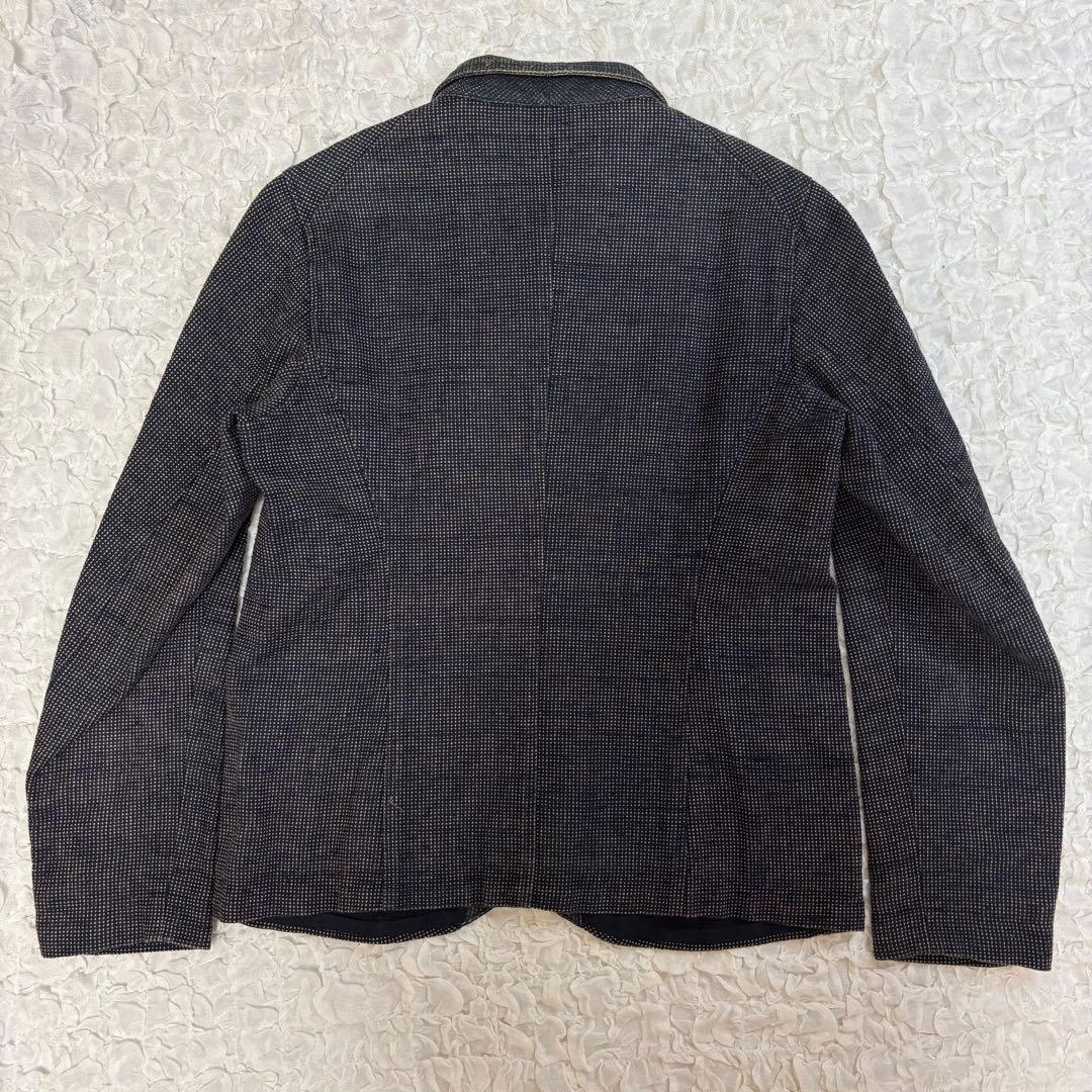 美品 45r コットンツイードのジャケット インディゴ