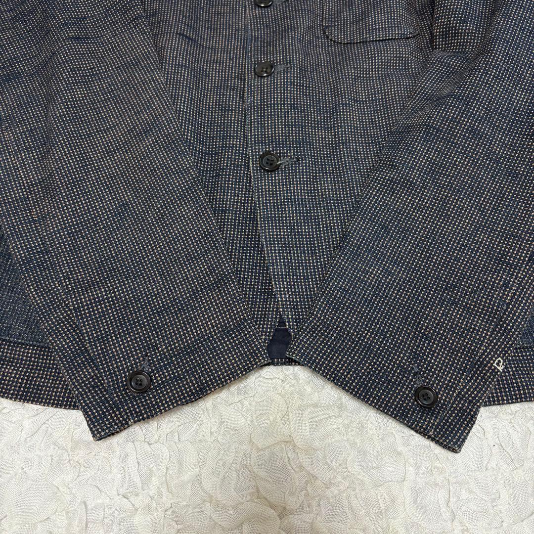 美品 45r コットンツイードのジャケット インディゴ