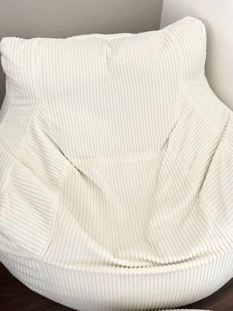 LOOSY ビーズソファ ホワイト（オットマン、クッションカバー付）