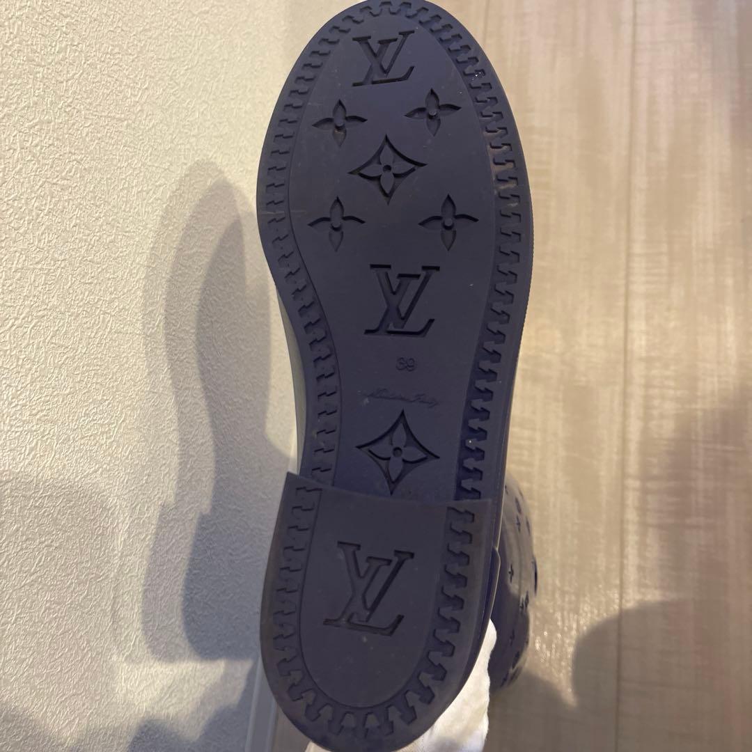 美品ルイ・ヴィトン　レインブーツ　長靴　ネイビーブルー39サイズ