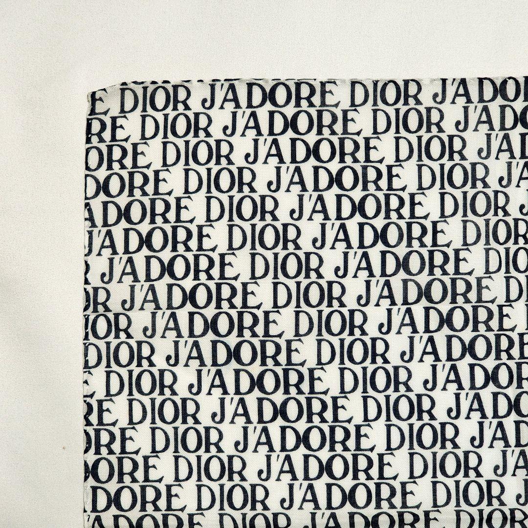 美品 ★Dior★ ハンカチ J'A DORE 綿100％ ホワイト ブラック