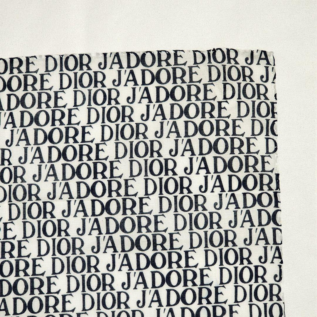 美品 ★Dior★ ハンカチ J'A DORE 綿100％ ホワイト ブラック