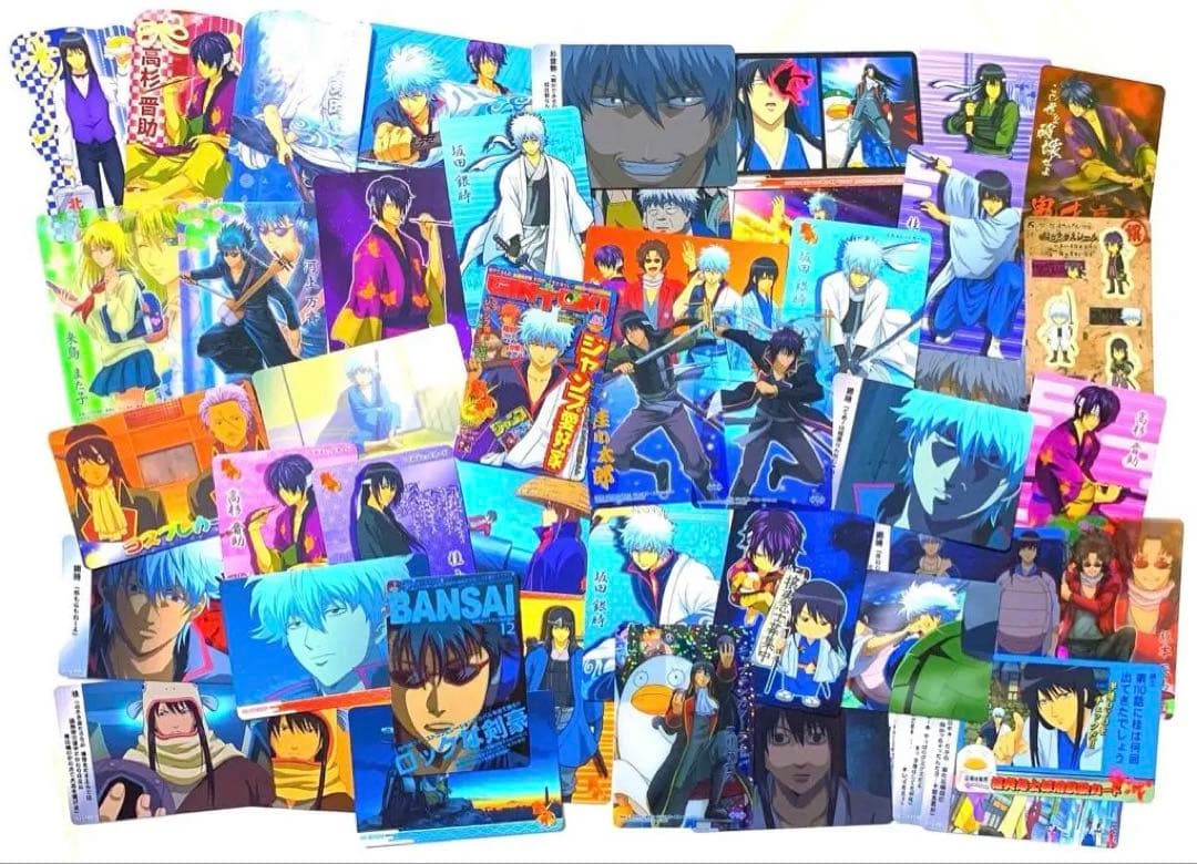 銀魂 クリアコレクション カードガム ステッカー 銀時 等 攘夷組 中心 50枚