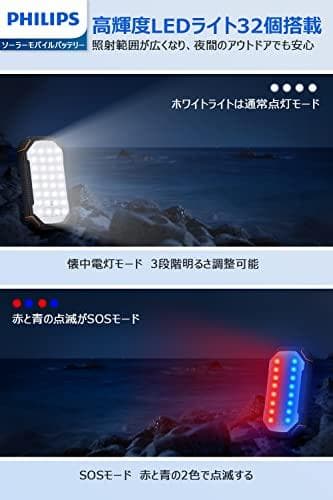 Philips(フィリップス)【ソーラー 20000mAh】ソーラー充電器 ソp