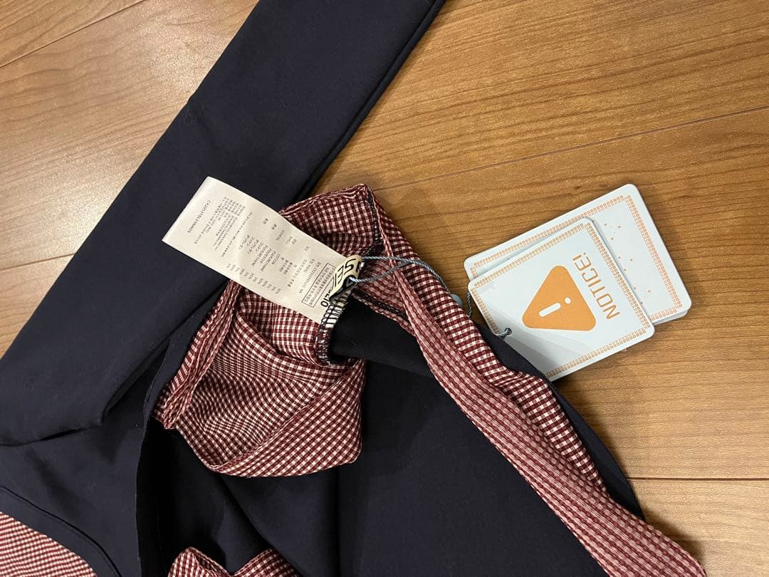 COYSEIO チェック柄ポロシャツ風レイヤードシャツ