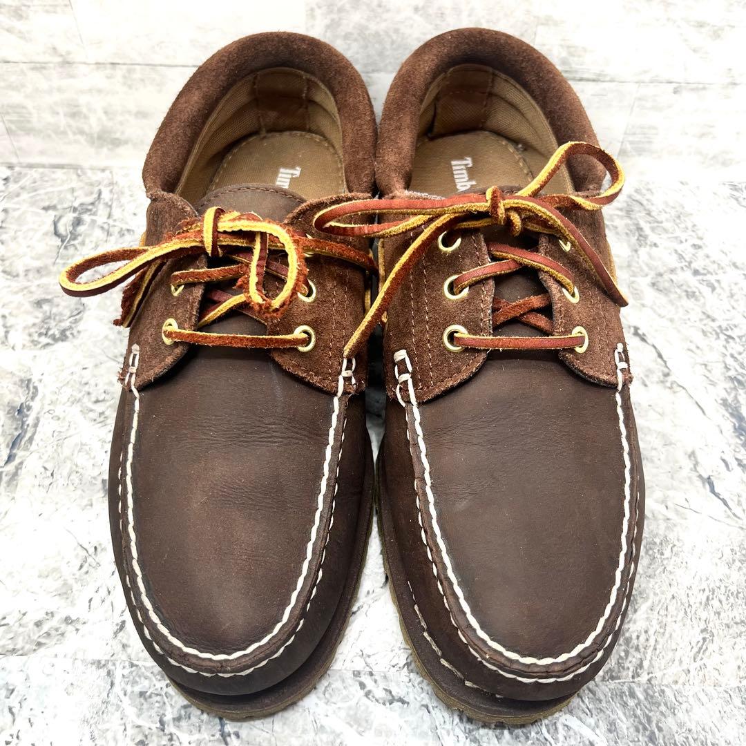 美品✨ ティンバーランド クラシックボード スリーアイ モカシン ブラウン 26