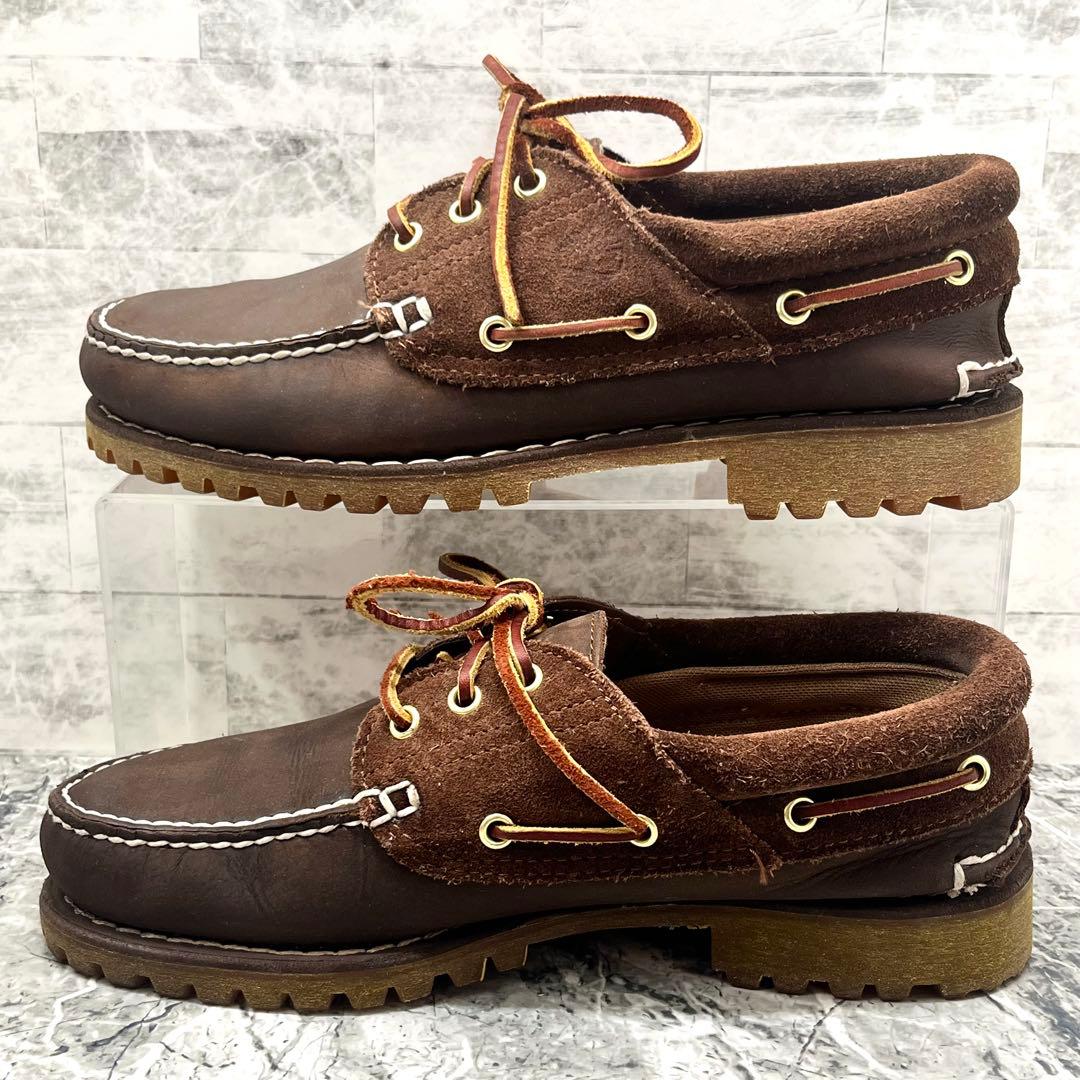 美品✨ ティンバーランド クラシックボード スリーアイ モカシン ブラウン 26