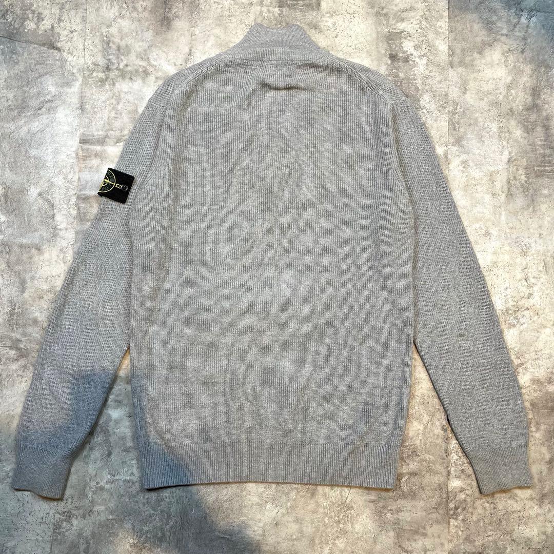 STONE ストーンアイランド グレーハーフジップ ニット セーター