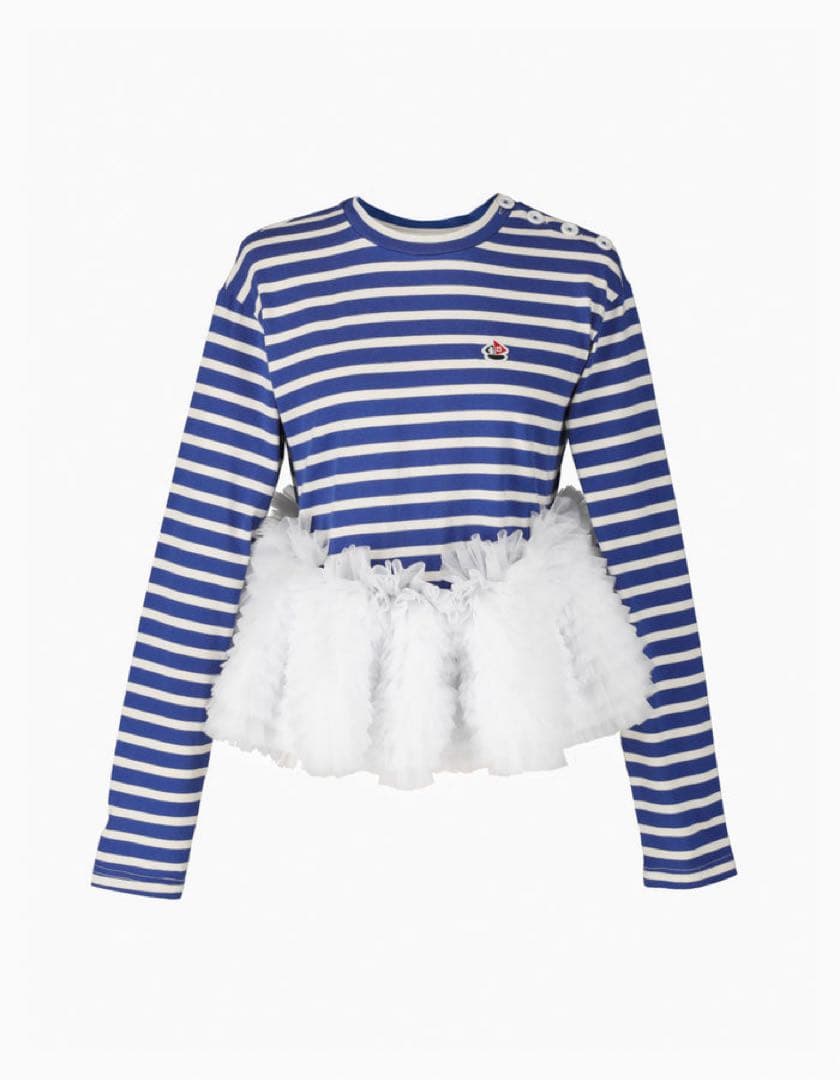 新品 正規品 Bibiy FRANCINE TULLE TOP BLUE