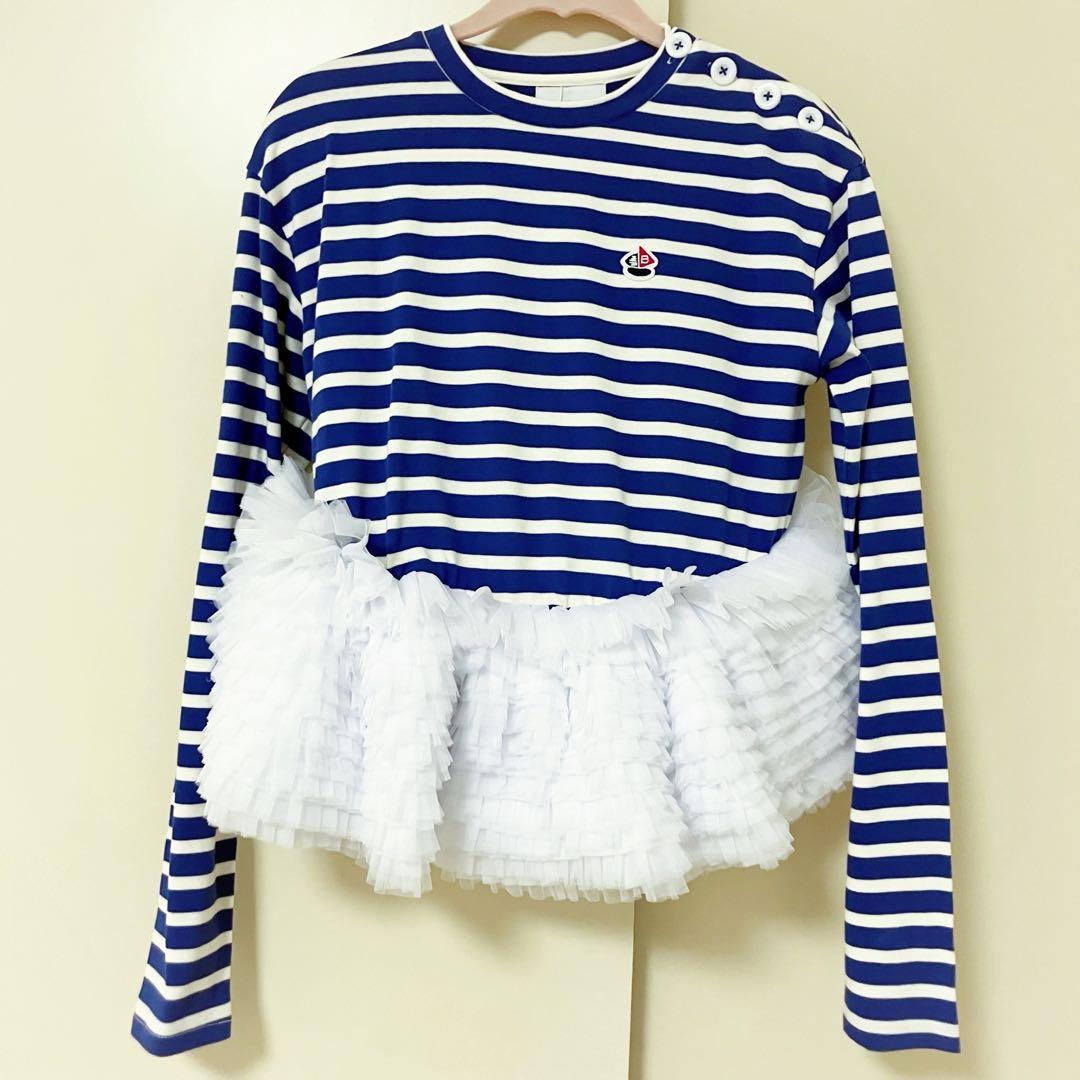 新品 正規品 Bibiy FRANCINE TULLE TOP BLUE